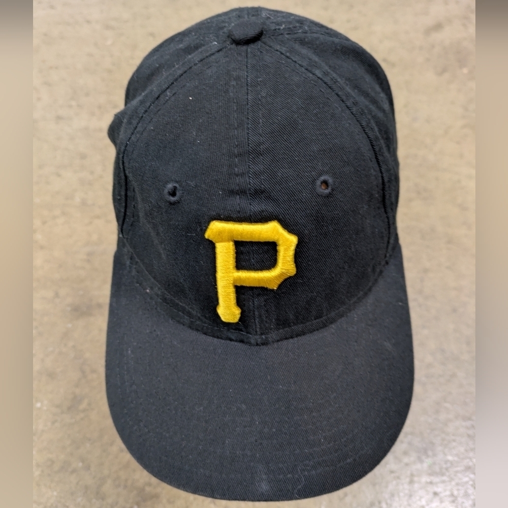 New Era Kids Black Hat with Yellow Lettering Pirates